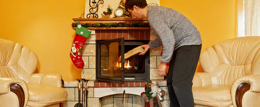 Rusted Metal Fireplace Restoration in Aurora, Ohio